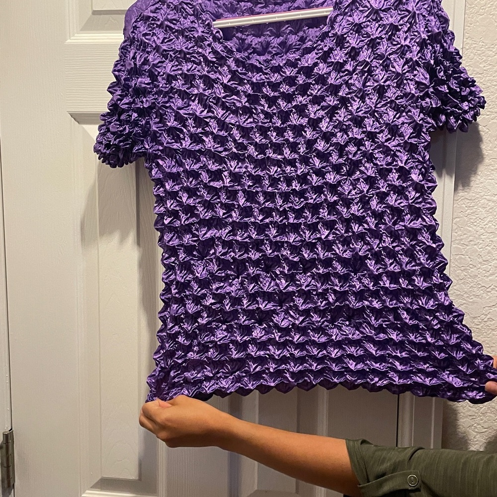 Purple Textured Short Sleeve Top. New

Never worn - Picture 3 of 5